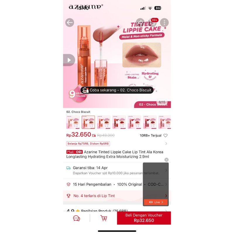 AZARINE SALE Azarine Tinted Lippie Cake ❤️ Azarine Highlighter ❤️