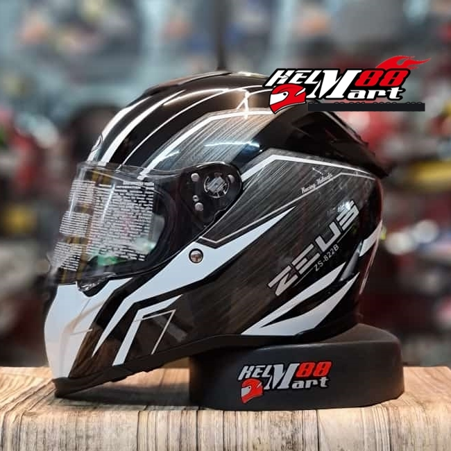 Helm Zeus 822B AO21FLAT VISOR Helm ZS-822B ZS822 822 (FREE VISOR)