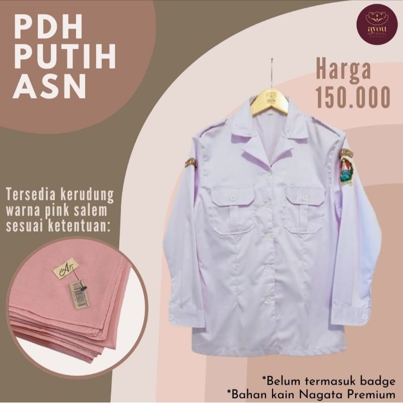 PDH Putih ASN