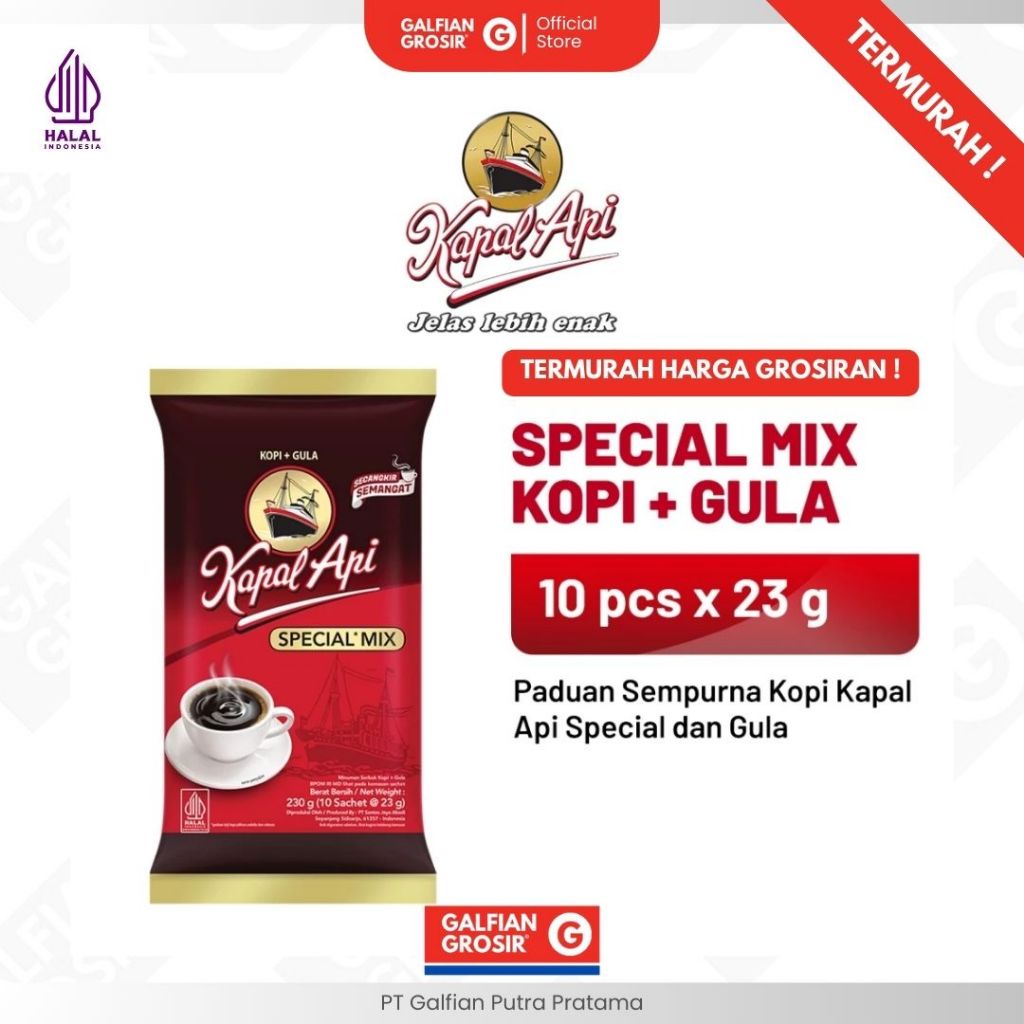 

(TERMURAH) KOPI KAPAL API SPECIAL MIX ISI 10 PCS X 23 GRAM