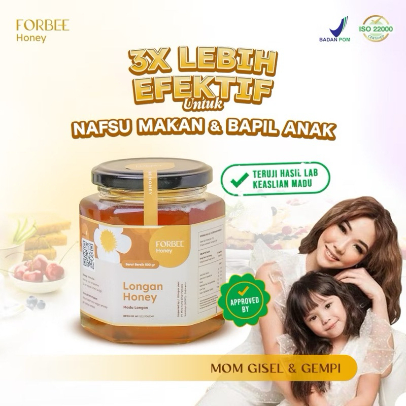 

Madu Longan Forbee Honey 500gr| Vitamin Penambah Nafsu Makan Anak | Obat Herbal Batuk Pilek Alami Tanpa Efek Samping MADU KESEHATAN