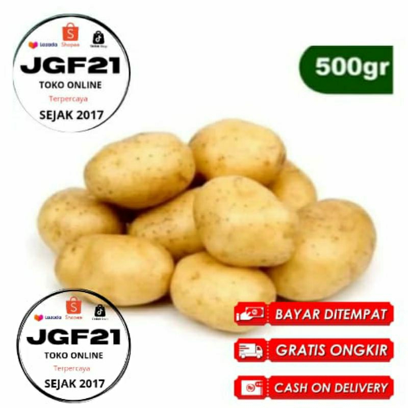 

Terlaris No.1 Kentang Dieng Super Sedang 500Gr - Kentang Bahan dapur sayuran serba jadi makanan sayuran