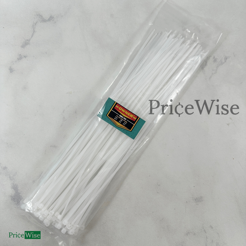 

Kabel Ties Putih 300 mm 100 pcs / Cable Tie / Kable Tie / Kabel Tis