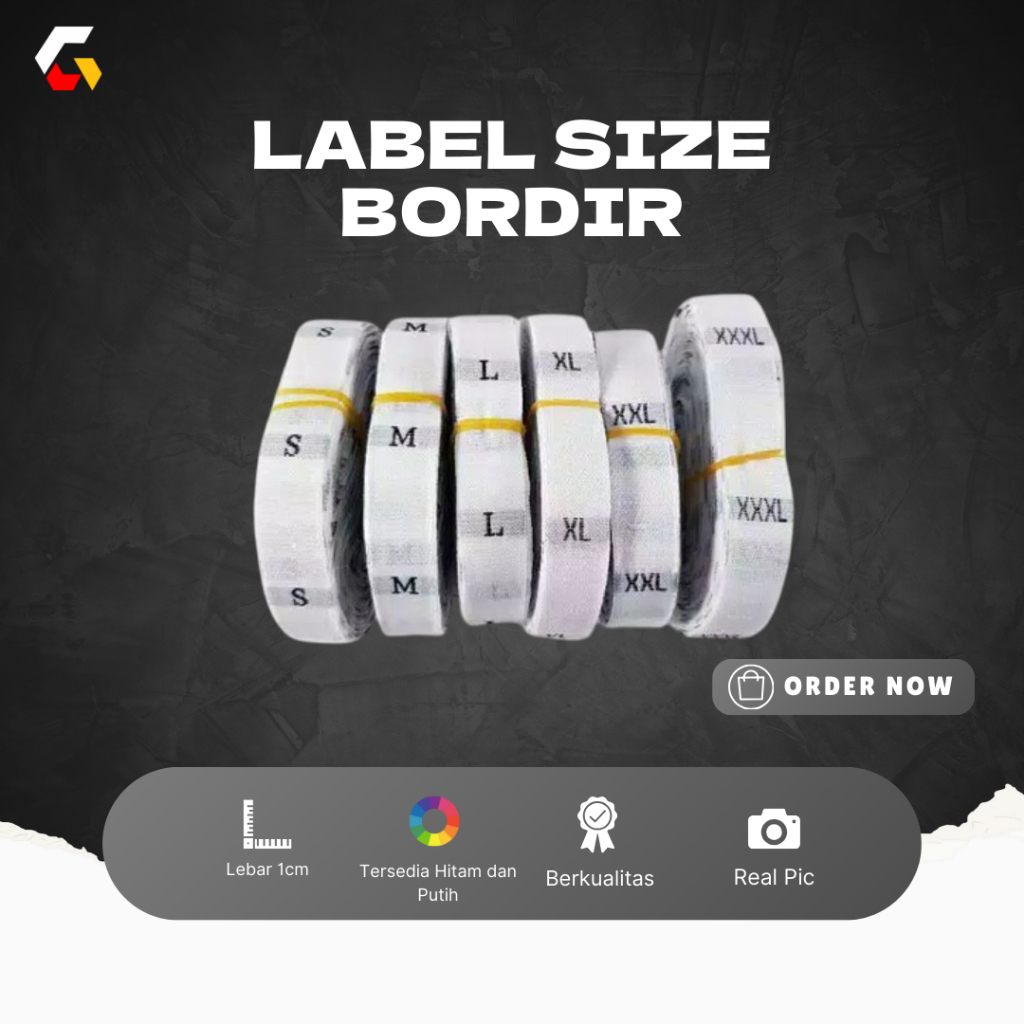 

Label Size Bordir Label Size Huruf XS S M L XL XXL XXXL Woven Bordir Size Rajut Hitam dan Putih