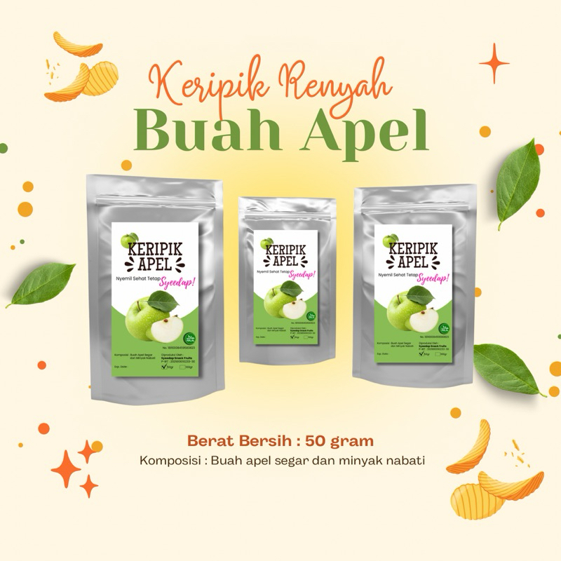 

SYEEDAP SNACK FRUIT KERIPIK BUAH APEL 50g