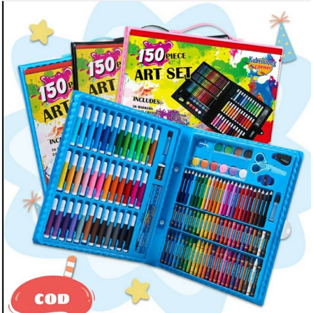 

Art Set Crayon 150 PCS / Pensil Crayon Warna Alat Gambar Set Lukisan