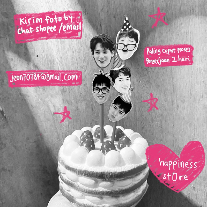 CUSTOM CAKE TOPPER | topper cake kpop | topper kue ulang tahun custom