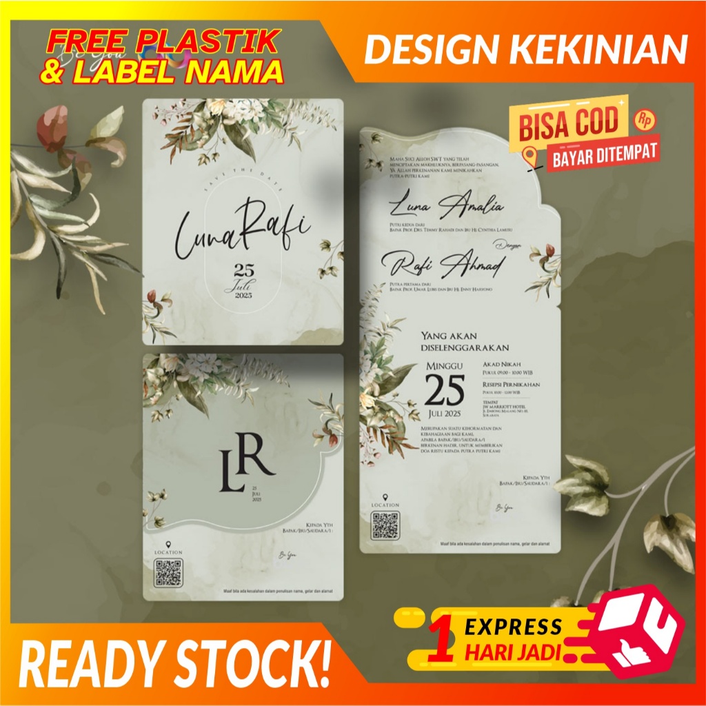 Cetak Undangan Pernikahan Undangan Khitanan Be YOu 01 Express Sehari Jadi Zulfa Printing