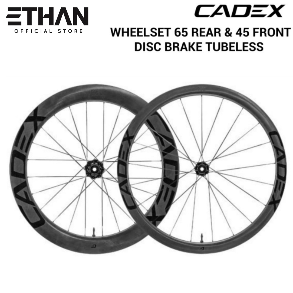 Wheelset Cadex 42 Front Rear Tubeless Carbon Disc Brake Roadbike