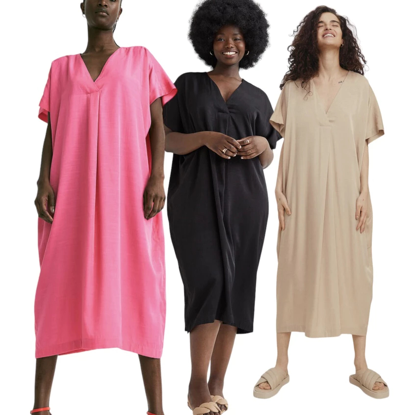 LONG DRESS V.NECK KAFTAN DRESS LENGAN PENDEK / KAFTAN PENDEK