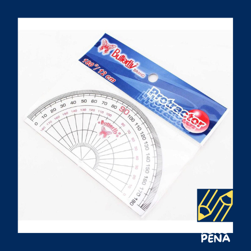 

Butterfly Penggaris Busur 180 Derajat 12 Cm Flexible Ruler