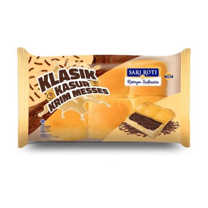 

Sari Roti - Roti Klasik Kasur Rasa Krim Messes 185 gr ( Hanya Pengiriman Instant dan Produk Langsung Request Ke Sales Setiap Harinya Jadi Masih Fresh)