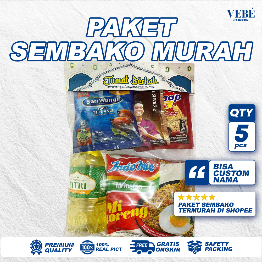 

Paket Sembako Jumat Berkah Bansos Hampers Lebaran Bingkisan Parcel Ulang tahun ( VB 1 )