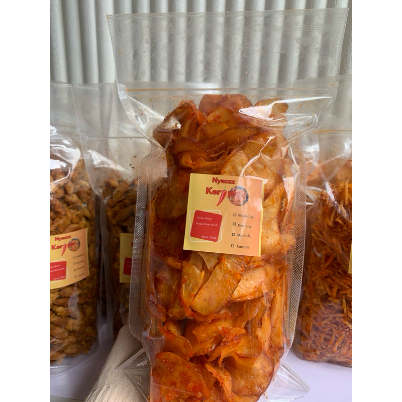 

Keripik Singkong Lengket Pedas Manis - 500gr