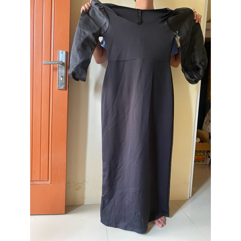 Preloved Dress Gaun Jumbo Panjang Hitam