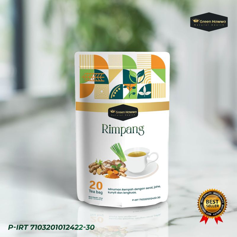 

Teh Rimpang Celup Green Hawwa Resep JSR Dokter Zaidul Akbar Pelangsing Alami Detox Tubuh Atasi Asam Lambung, Masalah Pencernaan, Pegal, Kebas dan Kesemutan, Menyegarkan Badan Isi 20 Kantung Celup