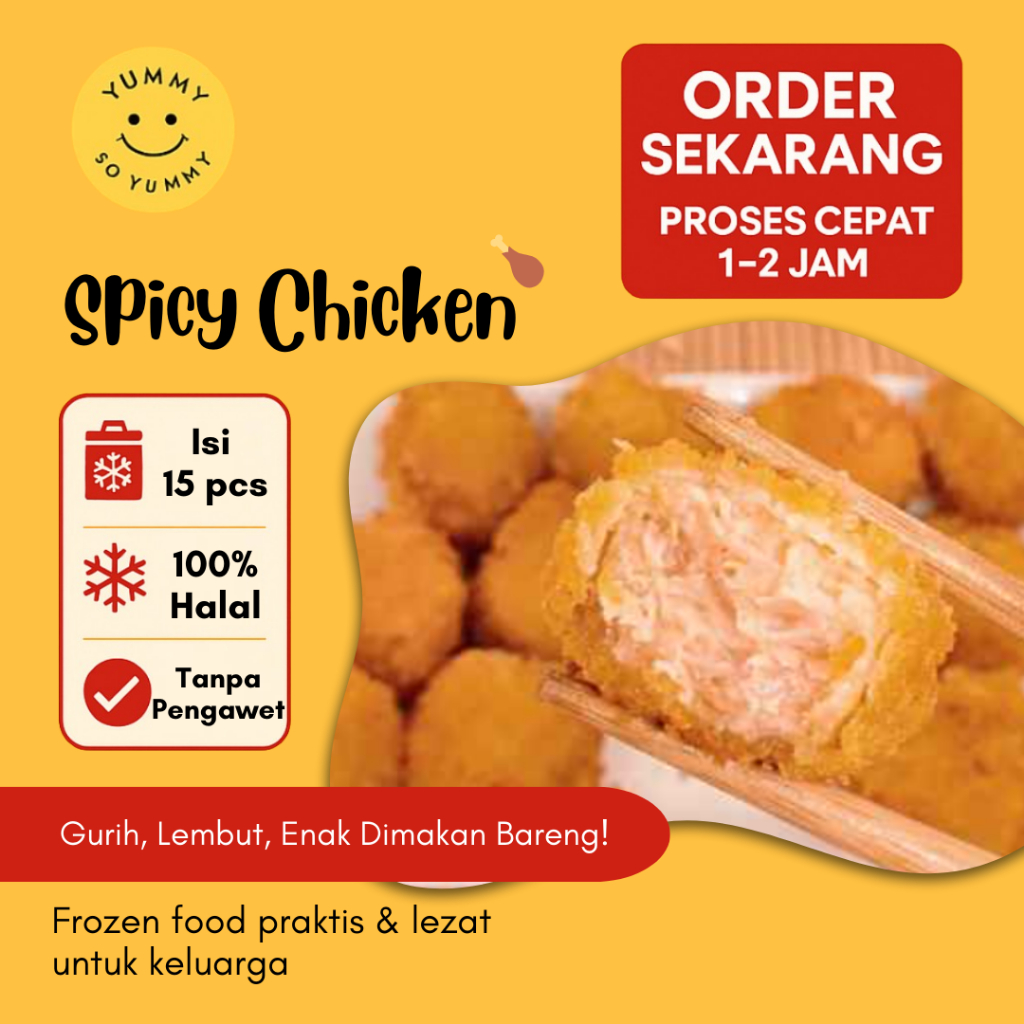 

Makanan Beku Frozen Spicy Chicken Bento Ayam Hokben (15pcs)