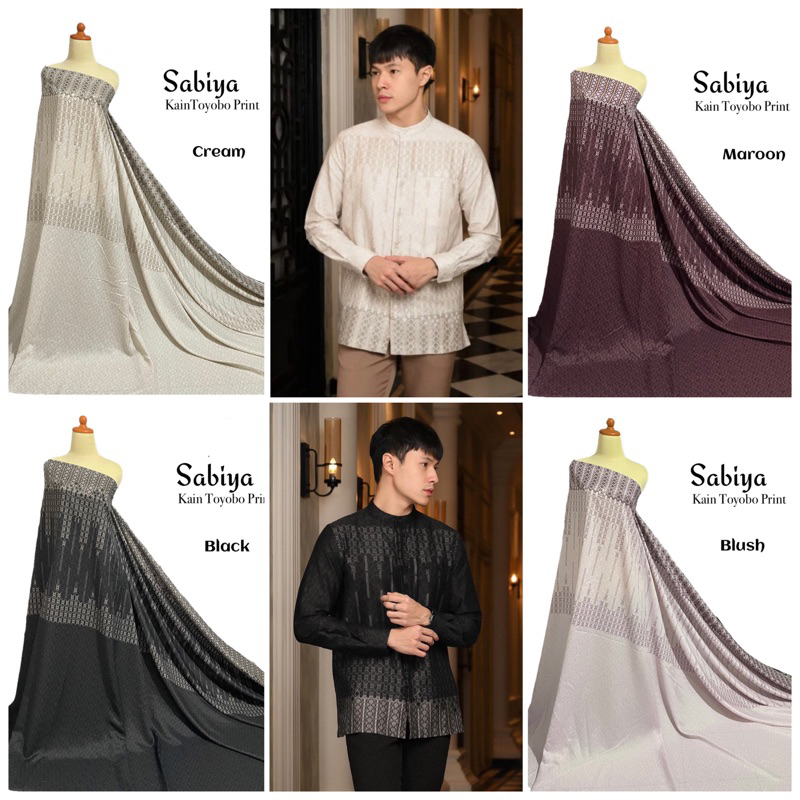 Kain katun Toyobo Print motif Sabiyaa etnik / bahan kemeja koko / kain gamis seragaman sarimbit leba