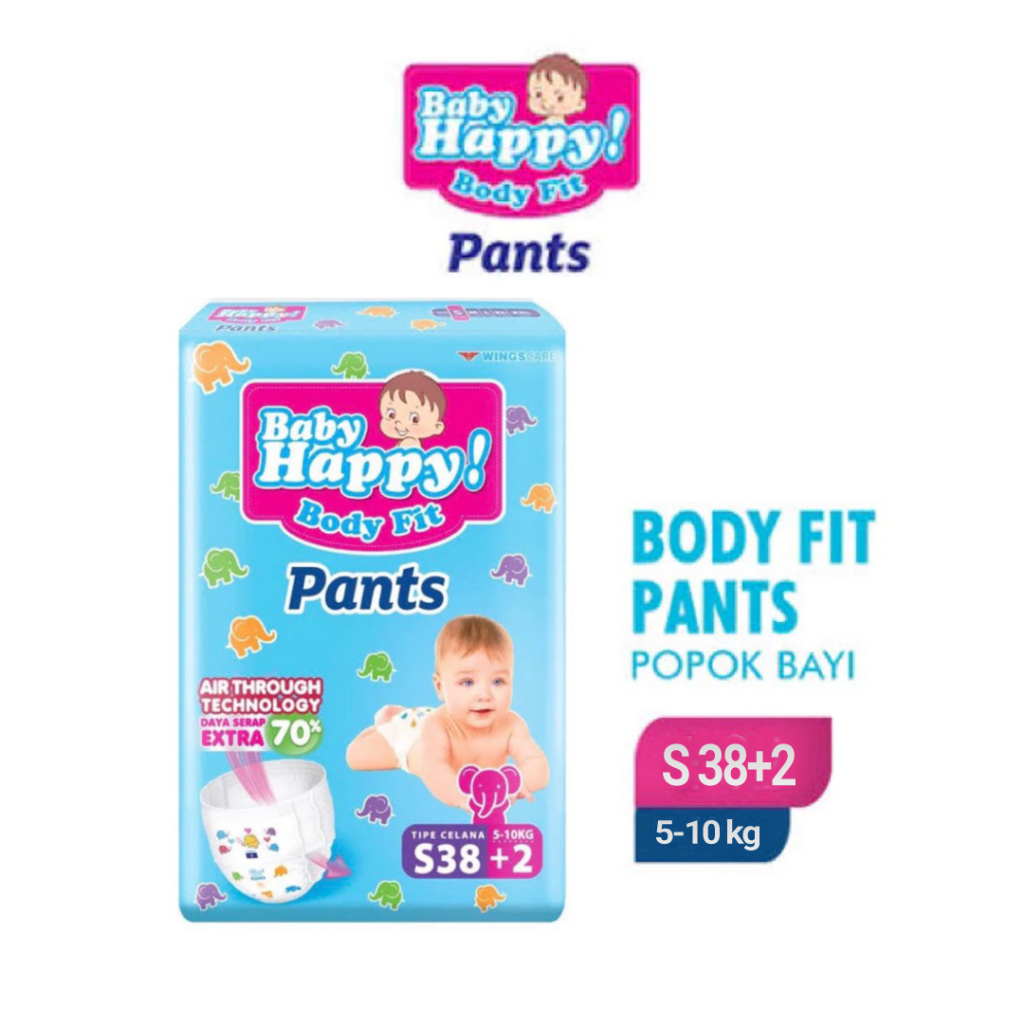 Popok anak baby happy ukuran S38+2 pempers bayi ukuran S40