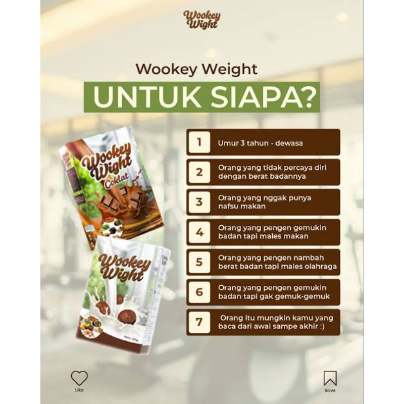 

Susu Penambah Berat Badan -Wookey Weight - Paket Nutrisi 220g