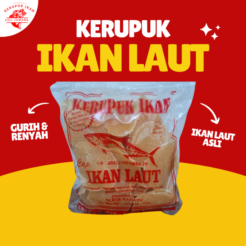 

Kerupuk Ikan Laut Mentah 250gram - Asli Juwana Pati | Gurih & Renyah | Tanpa Bahan Kimia