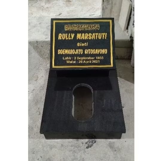 Batu Nisan/Kijing Makam Batu Granit Hitam