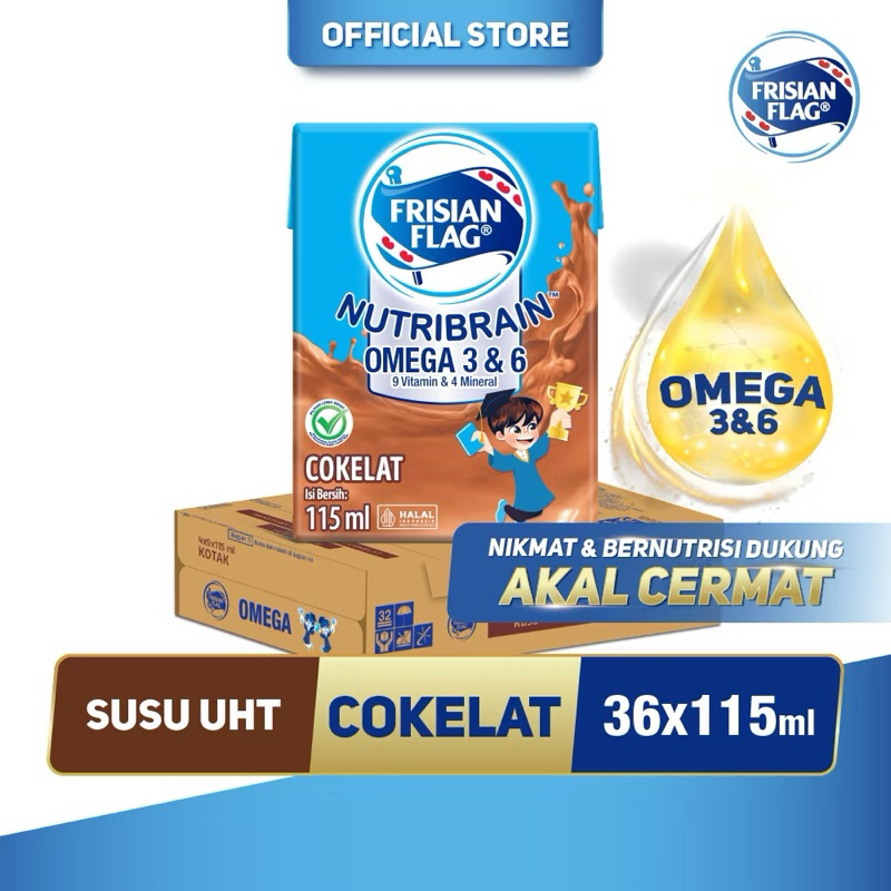 

Frisian Flag Omega Susu UHT Chocolate 115Ml [36 Pcs] 1 dus