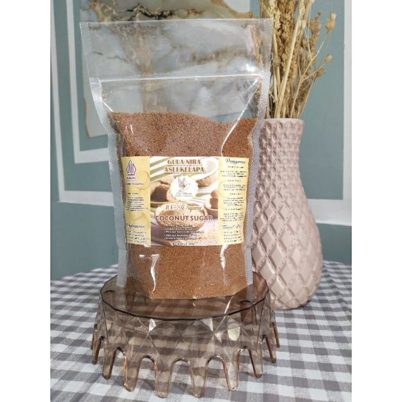 

Gula Nira Asli Kelapa (Organic Coconut Sugar) Gula Serbuk 500gr (Kemasan Pouch)/ Gula Bubuk Kelapa / Gula Kristal Kelapa/ Gula Semut Kelapa