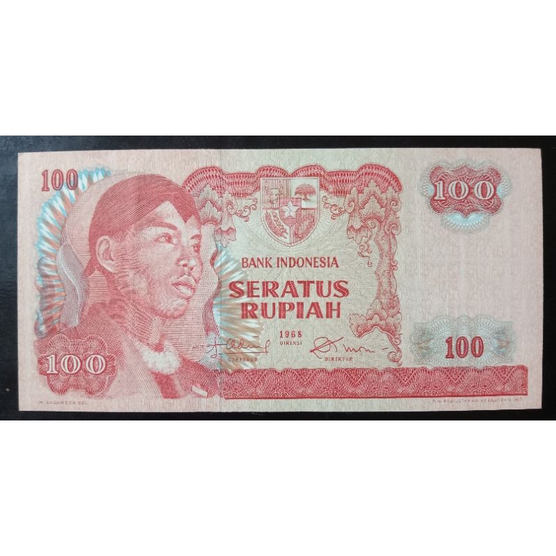 UANGKUNO 100 RUPIAH SUDIRMAN THN 1968