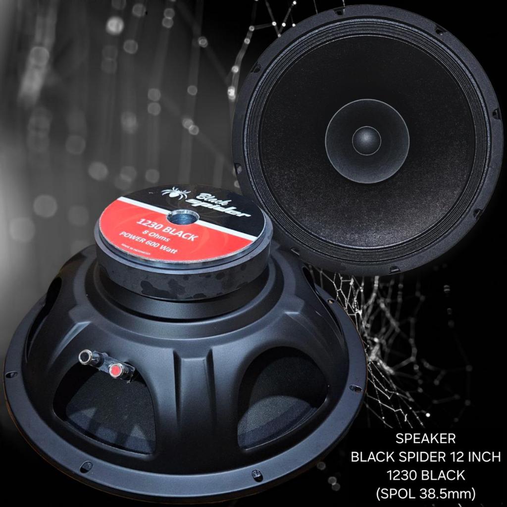 Speaker Black Spider 12 Inch 1230 BLACK / Spk BS 12" Full Range Fullrange Original