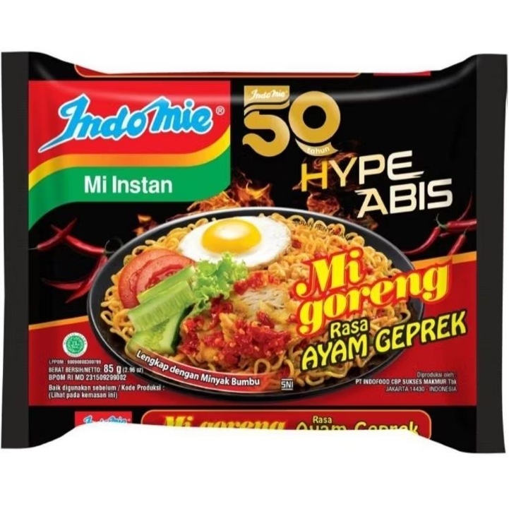 

Indomie Hype Abis Mie Instan Goreng Ayam Geprek 5 pcs x 85 gr