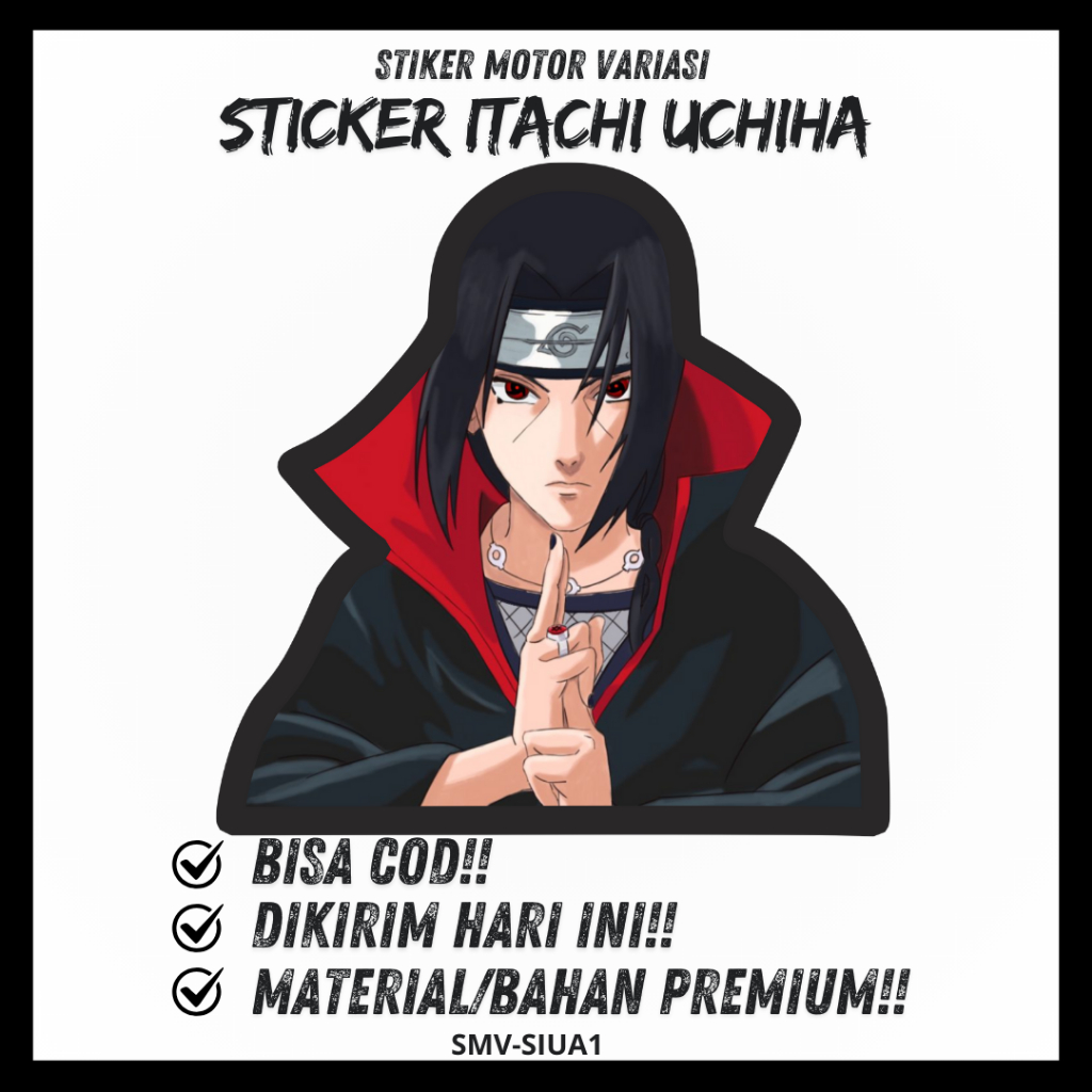 

STIKER AKATSUKI ITACHI UCHIHA STICKER ITACHI UCHIHA ANIME NARUTO HOLOGRAM VINYL