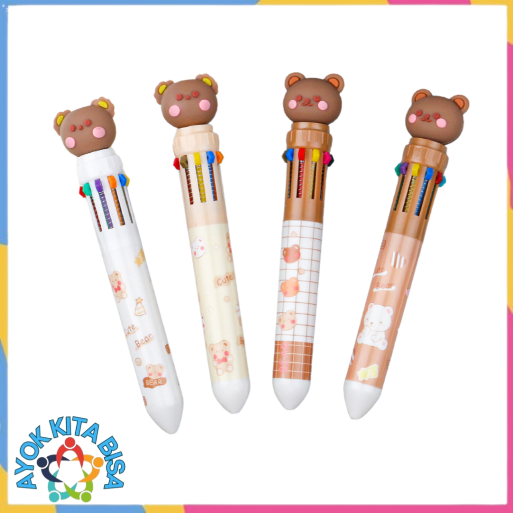 

Pena 10 Warna Karakter Bear - Pulpen Gel Warna Warni Untuk Sekolah dan Kantor