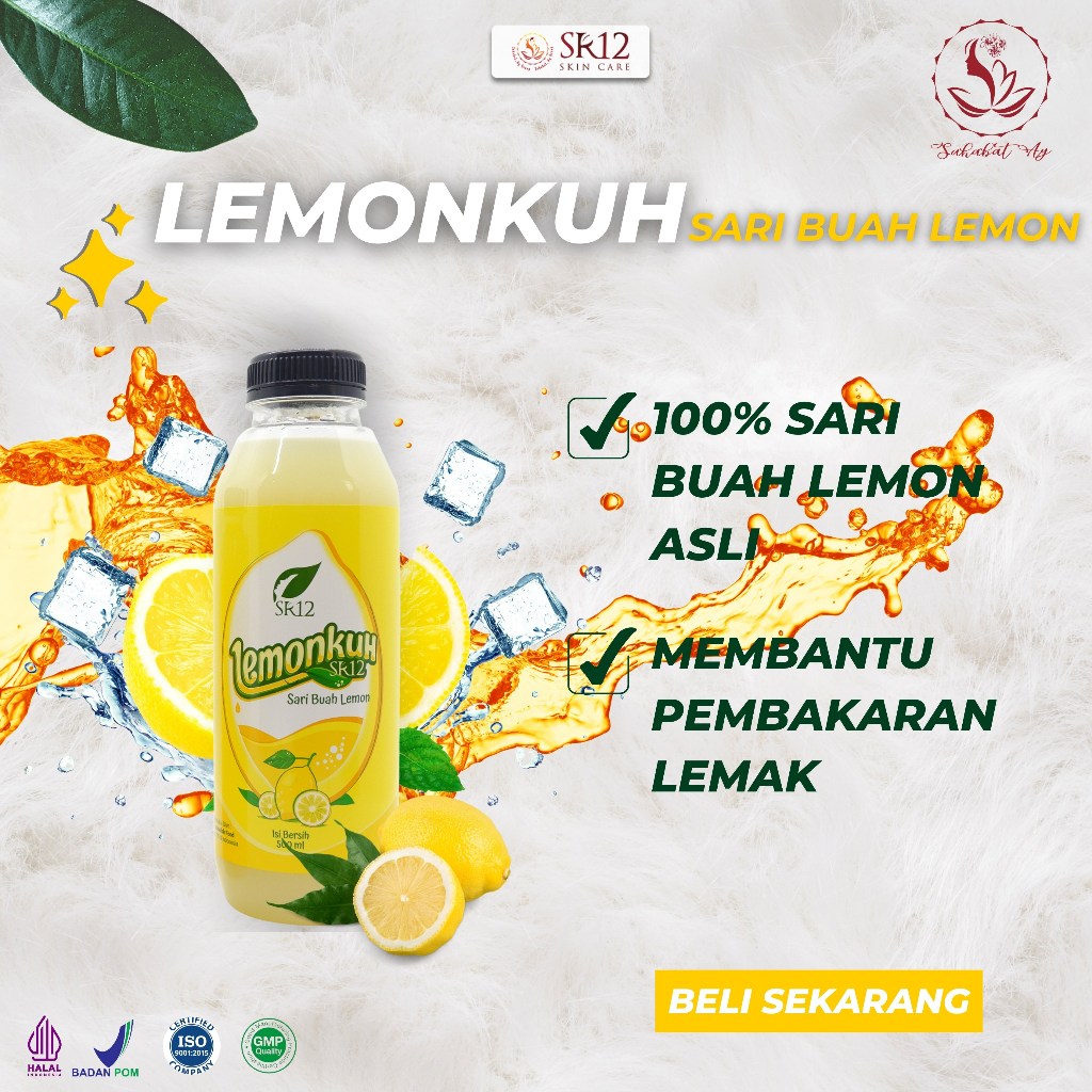 

SR12 LEMONKUH - Minuman Lemon Segar - Sirup Sari Lemon Asli [BPOM] - Membakar Lemak - LEMON ASLI