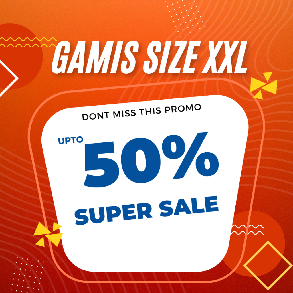 SIZE XXL GAMIS NIBRAS PROMO CUCI GUDANG DISKON 50% SIZE XXL LD 118