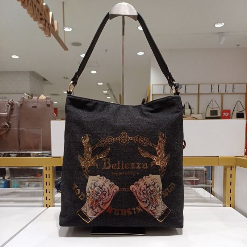 BELLEZZA Cz262 Produk Terbaru Original Depstore MALL Tas Shoulder Bag Wanita Hobo Bahu Kain Ringan