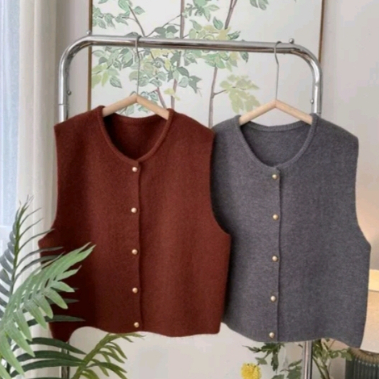 CARCDYCIMYVEST/VEST WANITA RAJUT KANCING/KARDIGAN VEST RAJUT/VEST COREAN STYLE
