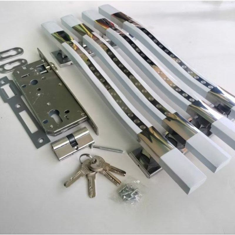 paket komplit gagang pintu kupu tarung/gagang pintu stainless