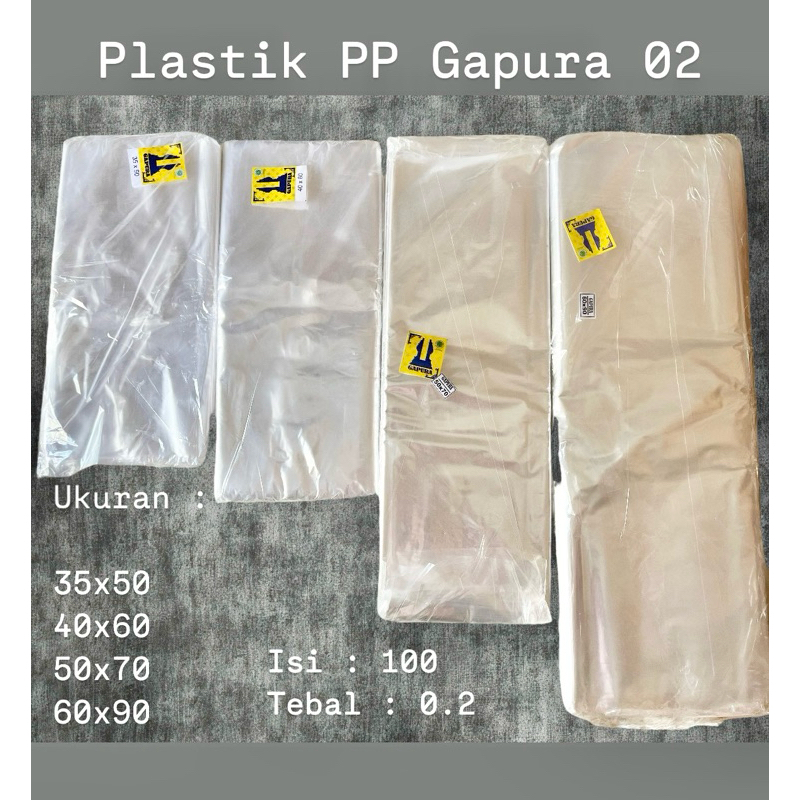 Kantong Baju Plastik PP Bening Laundry 30X45 35X50 40X60 (5 KG 7 KG 10 KG) Bening / Plastik PP Gapur