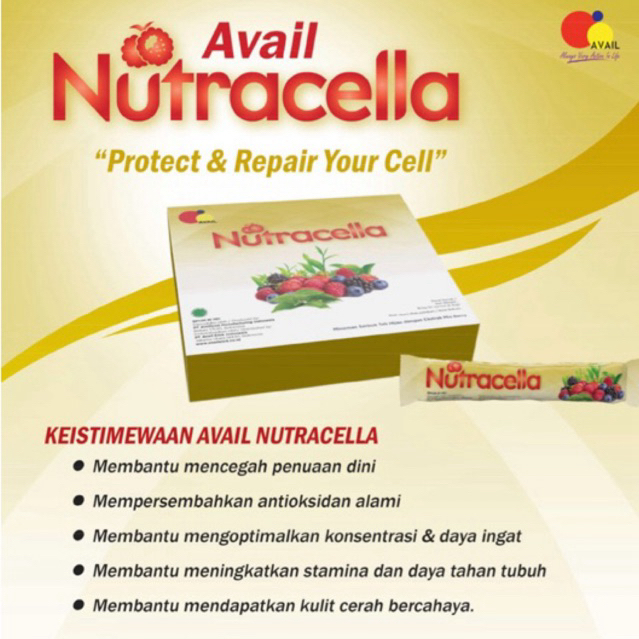 AVAIL Nutracella Minuman dengan L-Glutathione dan Mix fruit plus Collagen Bok/15