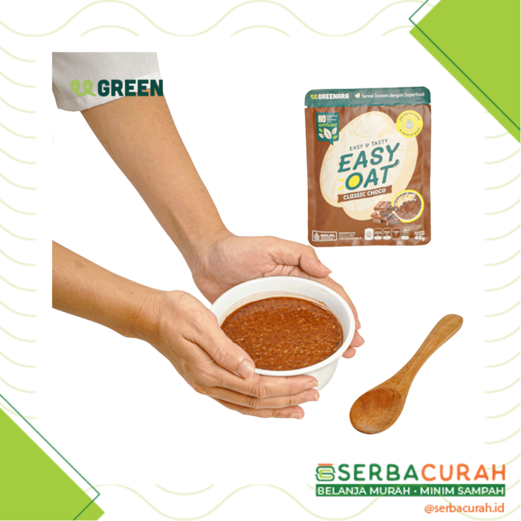 

Easy Oat Classic Choco | Greenara | Kemasan 46 gr
