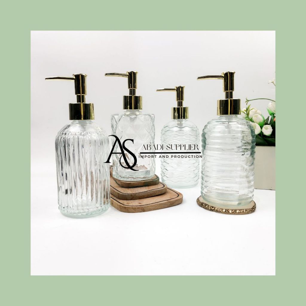 Hampers Lebaran Tempat Sabun Bening Kaca Pump