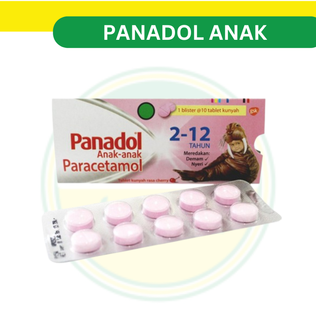 Panadol Anak Paracetamol Tablet Kunyah Rasa Cherry
