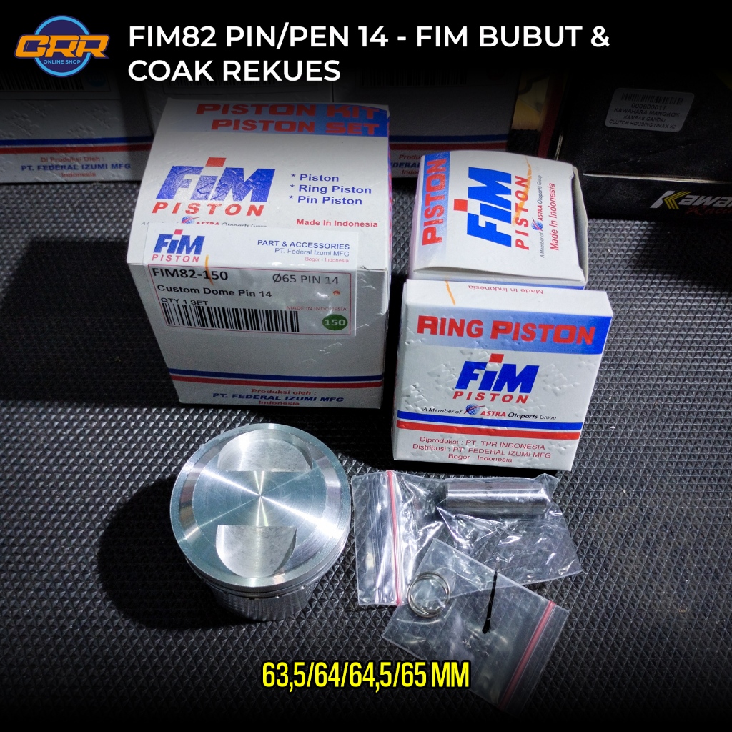 Seher Kit Piston Set KLX150 CRF150 MX KING NMAX AEROX VARIO 150 VESPA MATIC SMASH SHOGUN FIM31 FIM82