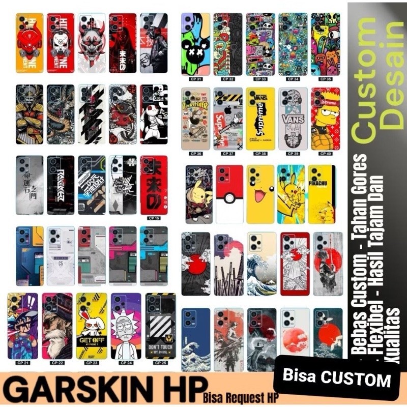 Back Skin BELAKANG CUSTOM REQUEST Design VIVO Y29 Y29S Y19S Y04 Y19 Y100 Y36 Y18 Y28 Y27S Y17S Y27 Y
