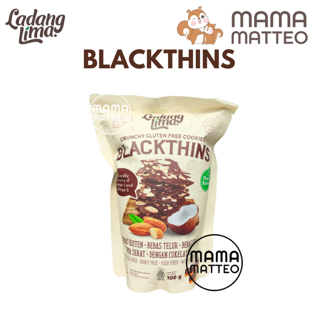 

Ladang Lima Blackthins Black Thins 100gr / Kukis Sehat BANDUNG