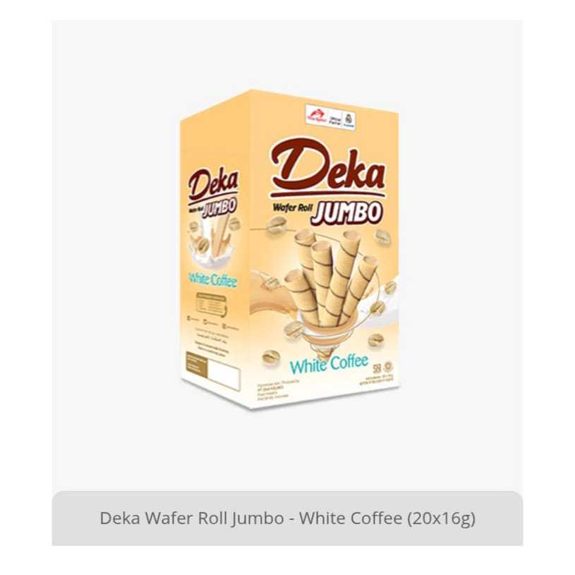 Deka Wafer Roll Jumbo White Coffee 20x16Gr / Deka Wafer Roll