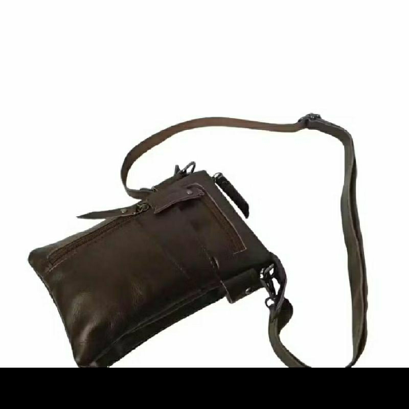 tas slingbag Tas hp Tas slempang kulit sapi asli pria wanita