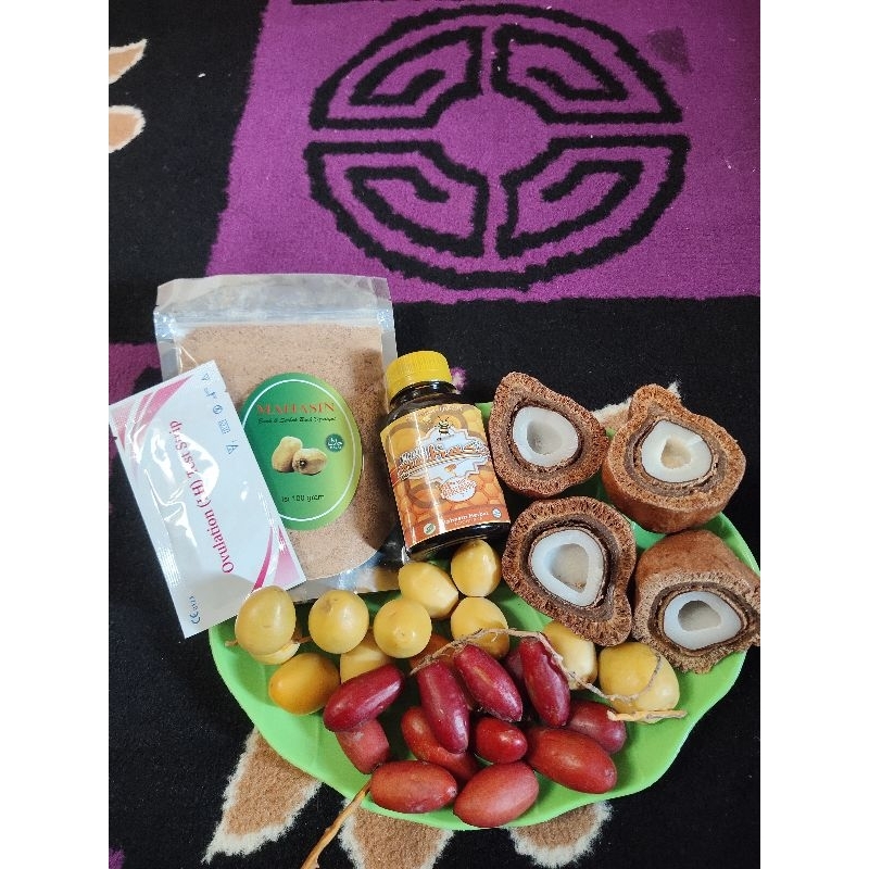 

Buah Tahan Suhu Ruang ( 1/4 Kg Kurma + Serbuk + Madu )