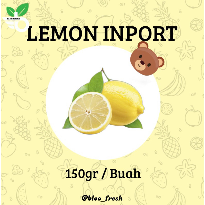 

Lemon Import Fresh (Harga Per Buah) - Bloo Fresh (1Buah/150-250gr) Lemont